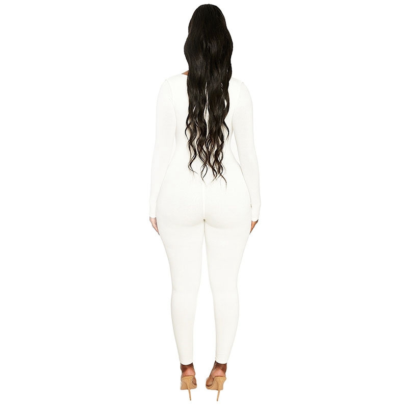 Nibber Basic Bodycon Jumpsuit For Women‘s Clothing Casual Brown Fitness Rompers 2024 Y2K Playsuit Activity Streetwear Overalls - 图片 24