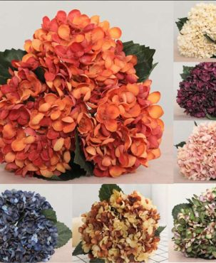 ARTIFICIAL FLOWERS FAUX SILK HYDRANGEA FAKE FLORAL PLANT WEDDING PARTY DECOR