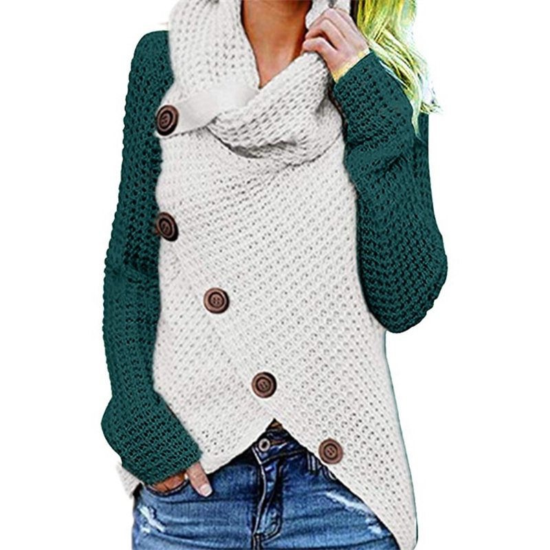 2024 Autumn Winter Sweater Ol Commuter Amazon Amazon Turtleneck Cardigan Solid Color Sweaters Women's Clothing One Piece Dropshipping - 图片 26