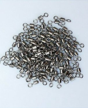 100x Fishing Barrel Swivels Connector Snap Feeder Coarse Tackle Sea Fish Link
