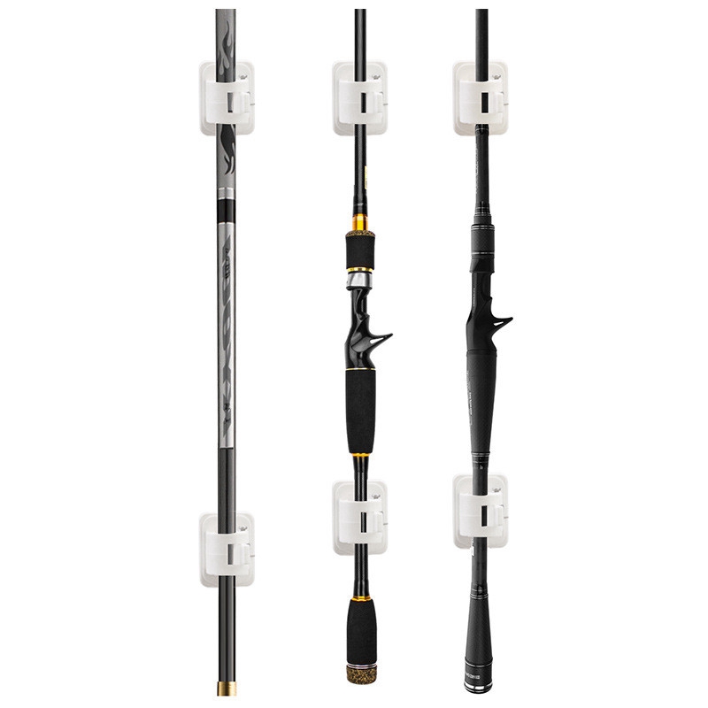 2pcs Wall Mounted Fishing Rod Racks Storage Clips Clamps Holder Rack Organiz - Image 4