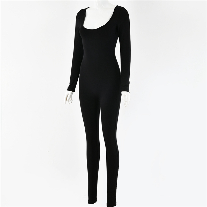 Nibber Basic Bodycon Jumpsuit For Women‘s Clothing Casual Brown Fitness Rompers 2024 Y2K Playsuit Activity Streetwear Overalls - 图片 29