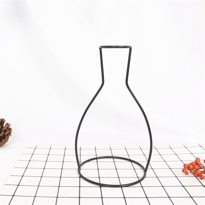 Retro Iron Line Table Flowers Vase Pot Ornament Metal Plant Holder Nordic Styles Flower Vase Home Garden Decorations Wedding - 图片 12