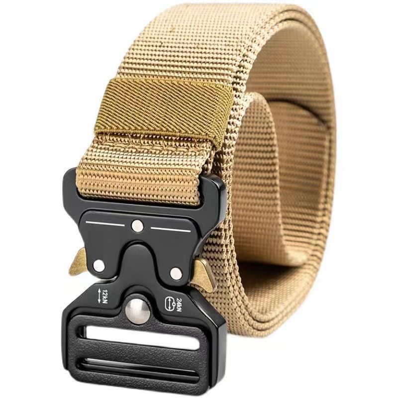 Quick Release Work Belt Tactical Black Men Army Webbing Nylon Military Waistbelt - Image 4