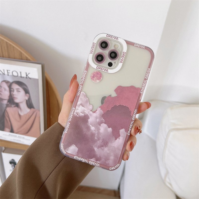 Retro Moon night Late cloud Phone Case For iPhone 13 Pro 11 12Pro Max XR XS Max 7 8 Plus X Lens Protection Shockproof Soft Cover - Image 4