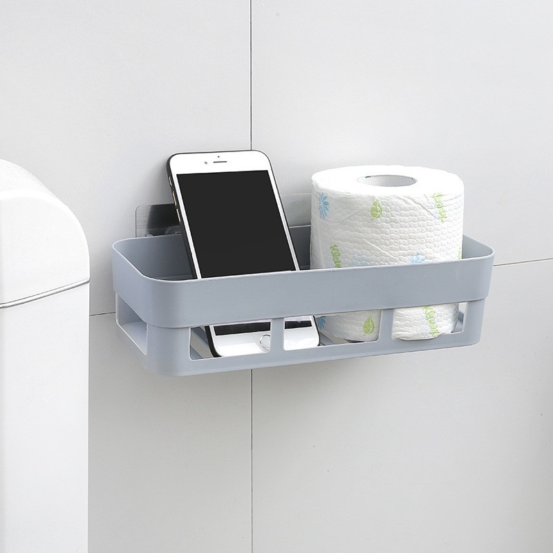 Plastic Bathroom Shelf Shower Rack Storage Organiser Tray Holder Accessories. - Image 6