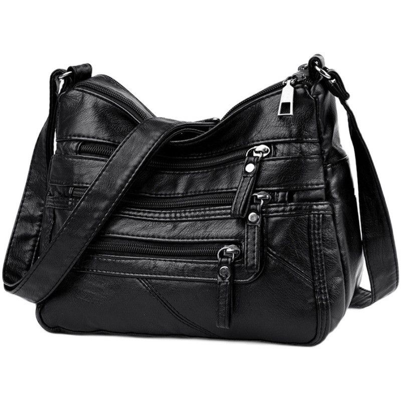 Women Crossbody Leather Handbags Pocketbooks Purses Multi Pocket Shoulder Bag - 图片 9