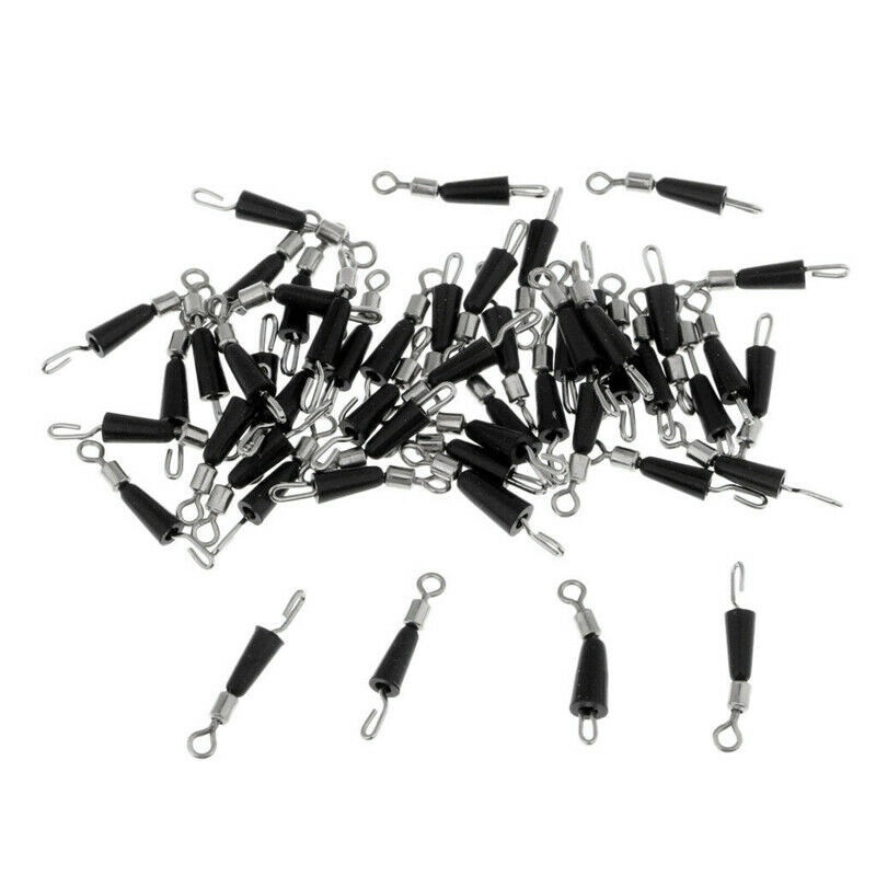 50 x Quick Change Hook Length Link Swivels Connectors Float Feeder Fishing