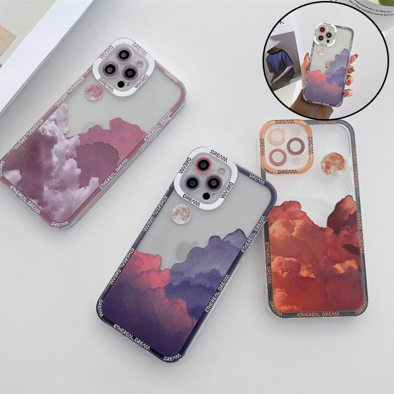 Retro Moon night Late cloud Phone Case For iPhone 13 Pro 11 12Pro Max XR XS Max 7 8 Plus X Lens Protection Shockproof Soft Cover - Image 6