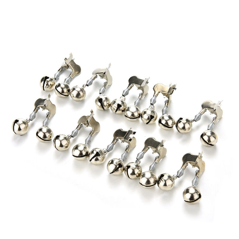 10 PCS Twin Bells Bite Alarm Clip-on for Fishing Rod Outdoor Hot