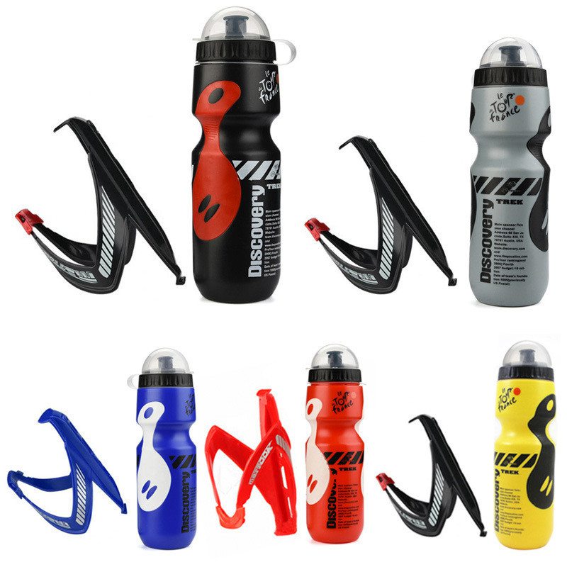Bicycle Portable 650ML Mountain Bike Cycling Water Drink Bottle with Holder Cage