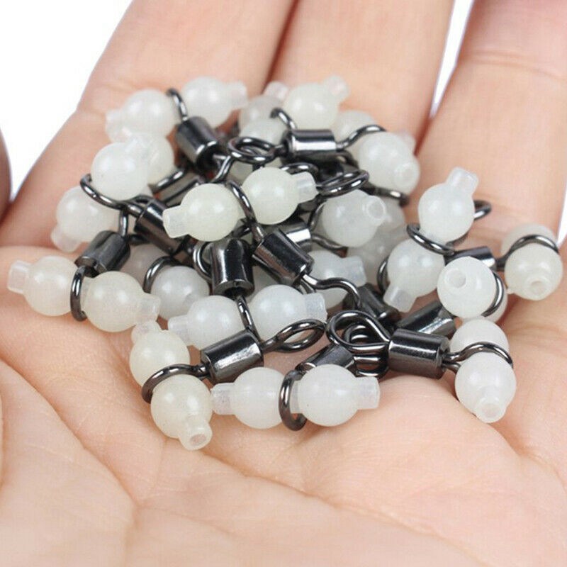 10Pcs/Lot Luminous Swivels Fishing Rolling Swivels Connector Sea Tackle Hofe - Image 5