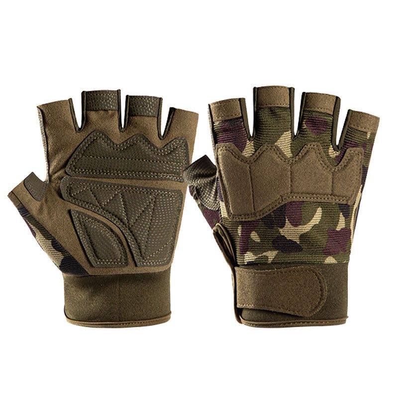 Tactical Hard Knuckle Half Finger Gloves Army Military Airsoft Work Fingerless - 图片 5