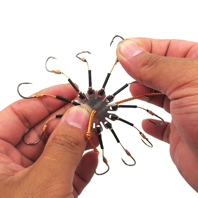 2pcs/Lot Carp Bait Fishhooks for Fishing Flap Explosion String Hook Prevent Winding PE Lines With Hose Carbon Steel Hooks Pesca - Image 5