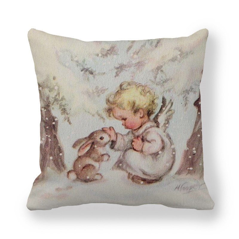 45x45cm Rabbit Elk Christmas Pillowcase Merry Christmas Decor for Home Cristmas Xmas Gift Navidad Noel 2024 Happy New Year 2025 - Image 22