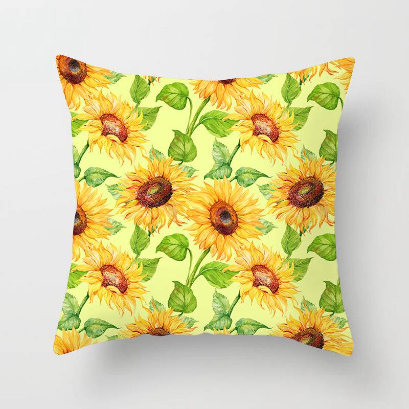 Spring and Summer New Sunflower SUNFLOWER Pillow Cover Home Sofa Cushion without Core Flower Cushion Cover - Image 20