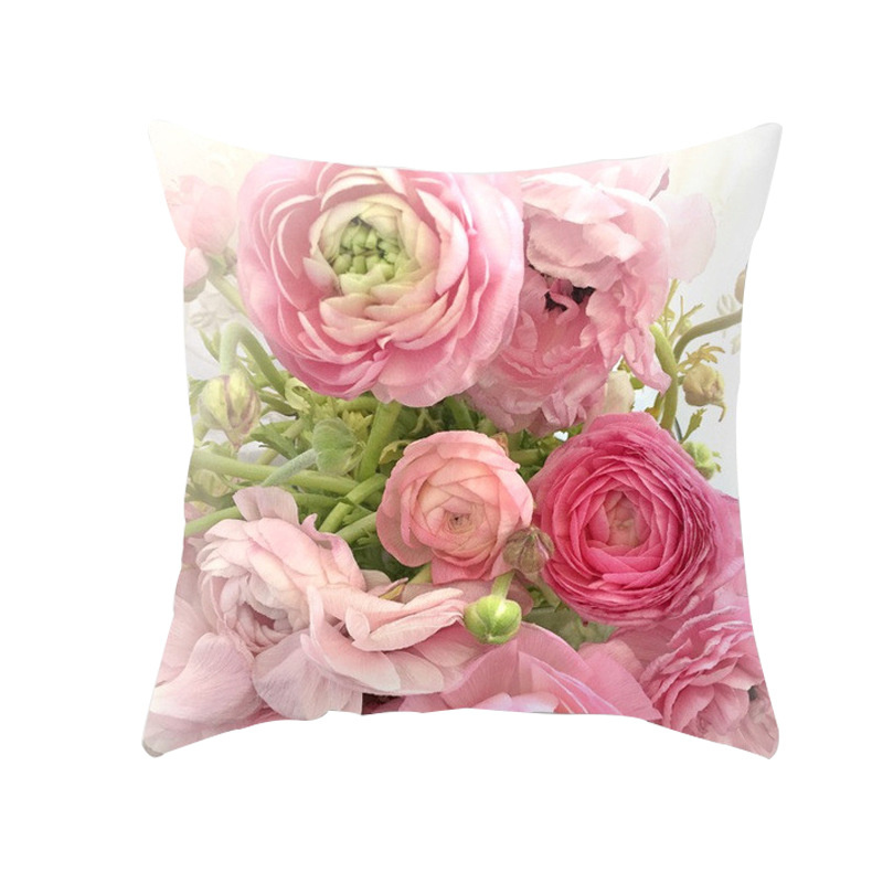 American Rose Pillow Cover Peach Skin Fabric Sofa and Bed Cushions Pillowcase Amazon Home Pillow Cover - Image 12