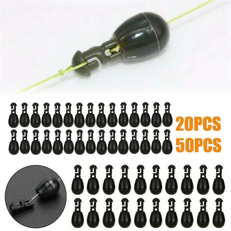 20/50x Quick Change Beads Kits Carp Fishing Shock Bead Method Feeder Bead Black