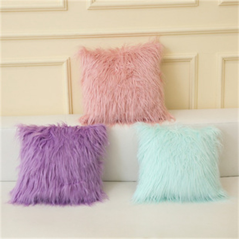 Soft Fur Plush Cushion Cover Home Decor Pillow Covers Living Room Bedroom Sofa Decorative pillowcase 43x43cm shaggy fluffy cover - Image 13