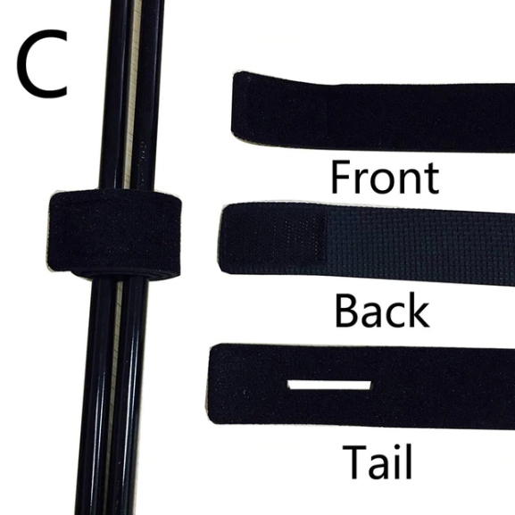 2pcs Fishing Rod Wrap Tie Holder Strap Bands Fastener Ties Fishing Kit - Image 3