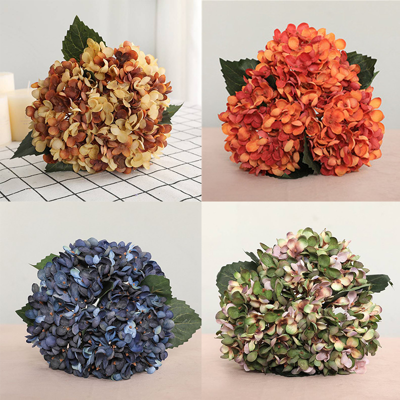 ARTIFICIAL FLOWERS FAUX SILK HYDRANGEA FAKE FLORAL PLANT WEDDING PARTY DECOR - Image 35