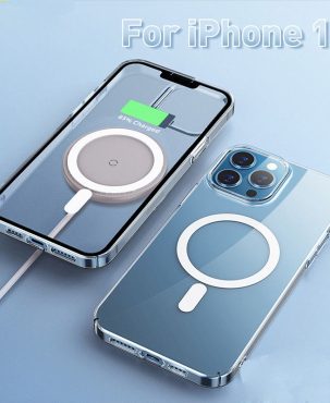 Transparent Magnetic Phone Case for iPhone 13 Pro Max 13pro Wireless Charging Cover For iPhone 12 12 Pro Max Magnet Case