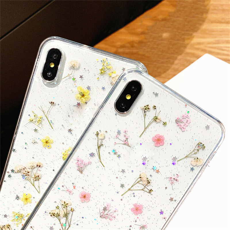For iPhone X XS MAX XR 8 7 6 Sweet Fashion Real Dried Pressed Flowers Phone Case - Image 6
