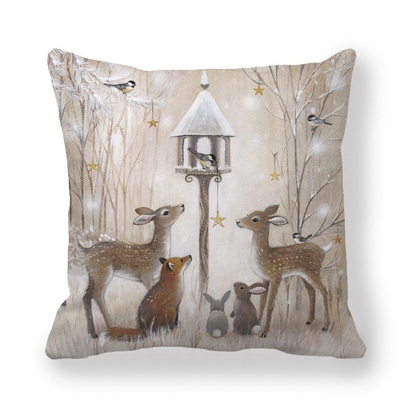 45x45cm Rabbit Elk Christmas Pillowcase Merry Christmas Decor for Home Cristmas Xmas Gift Navidad Noel 2024 Happy New Year 2025 - Image 23