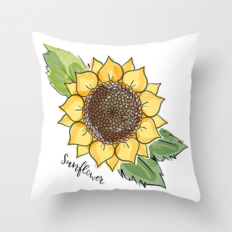Spring and Summer New Sunflower SUNFLOWER Pillow Cover Home Sofa Cushion without Core Flower Cushion Cover - Image 21