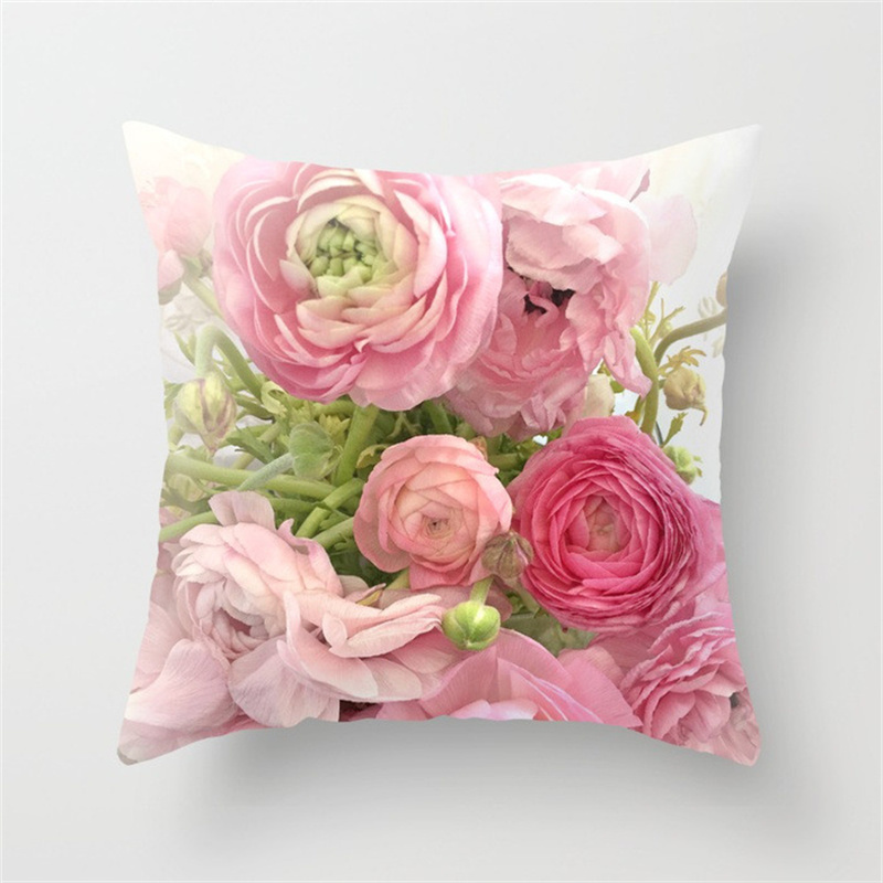 American Rose Pillow Cover Peach Skin Fabric Sofa and Bed Cushions Pillowcase Amazon Home Pillow Cover - Image 13