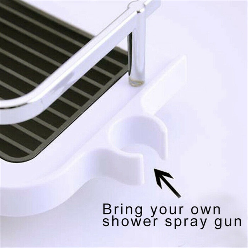 Bathroom Shelf Shower Pole Caddy Rack Storage Organiser Tray Holder Accessories. - 图片 12
