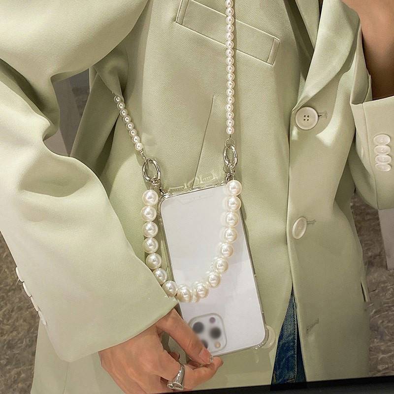 Pearl Bracelets chain Crossbody Lanyard Necklace soft case for iphone 12 Pro Max MiNi 11 Pro XR X XS 7 8