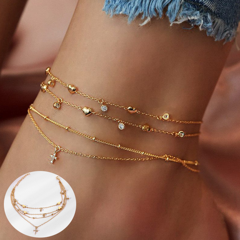 Bohemia Chain Anklets for Women Foot Accessories 2024 Summer Beach Barefoot Sandals Bracelet ankle on the leg Female - 图片 12