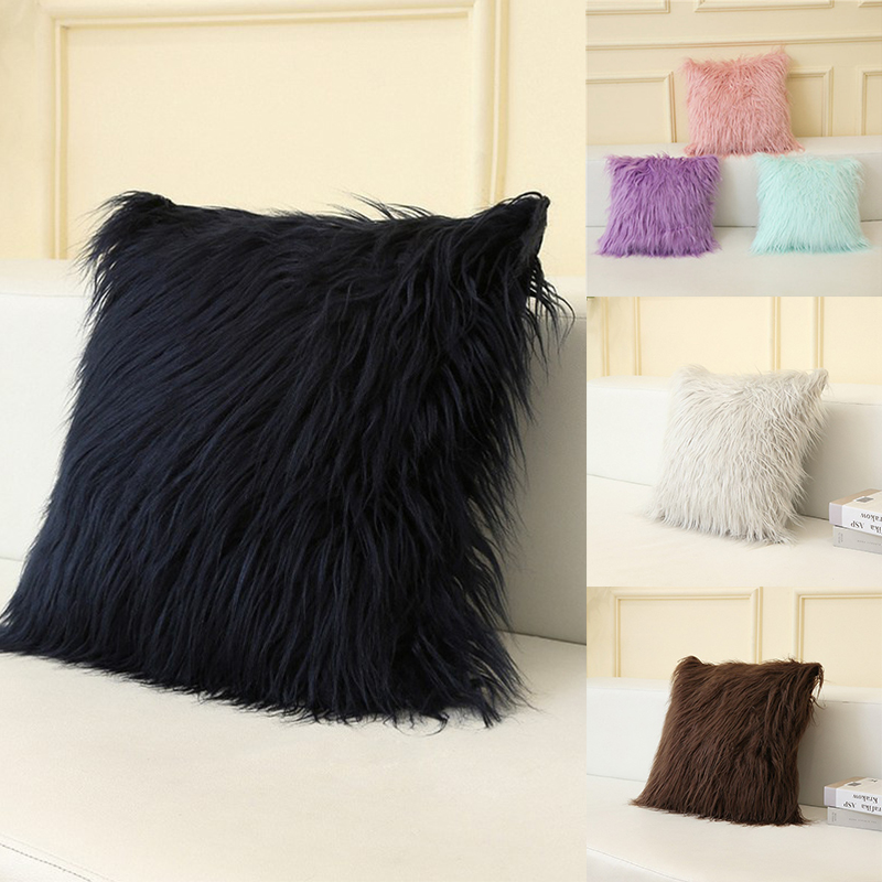 Soft Fur Plush Cushion Cover Home Decor Pillow Covers Living Room Bedroom Sofa Decorative pillowcase 43x43cm shaggy fluffy cover - Image 15