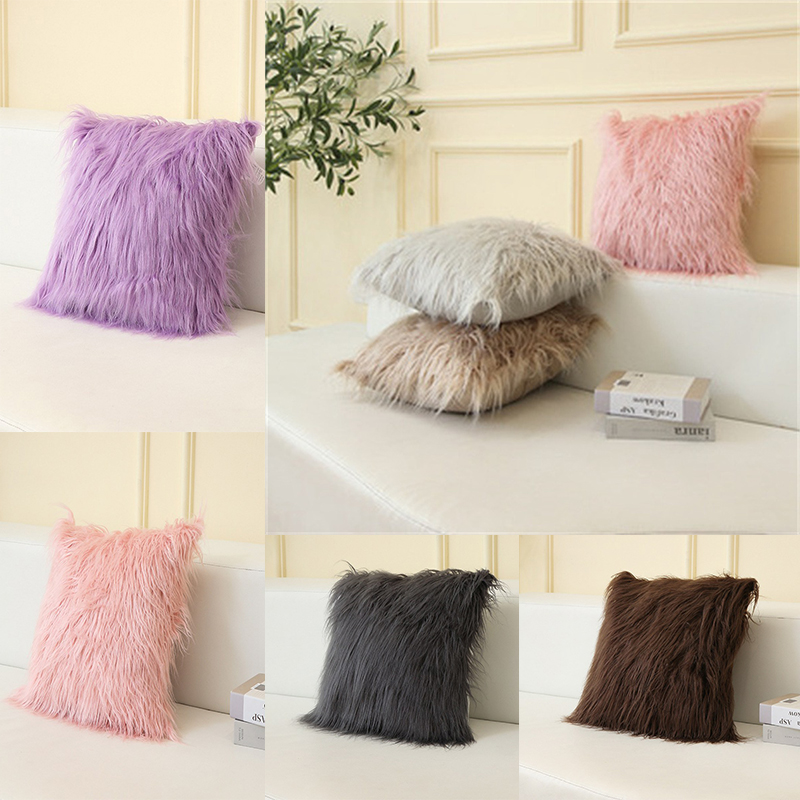 Soft Fur Plush Cushion Cover Home Decor Pillow Covers Living Room Bedroom Sofa Decorative pillowcase 43x43cm shaggy fluffy cover - Image 16