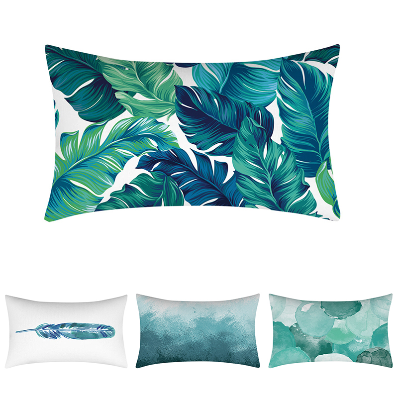 Cross-Border Popular Selling Pillow Cover Teal Blue Duck Blue Green Home Decoration Cushion Lumbar Cushion Cover - Image 20