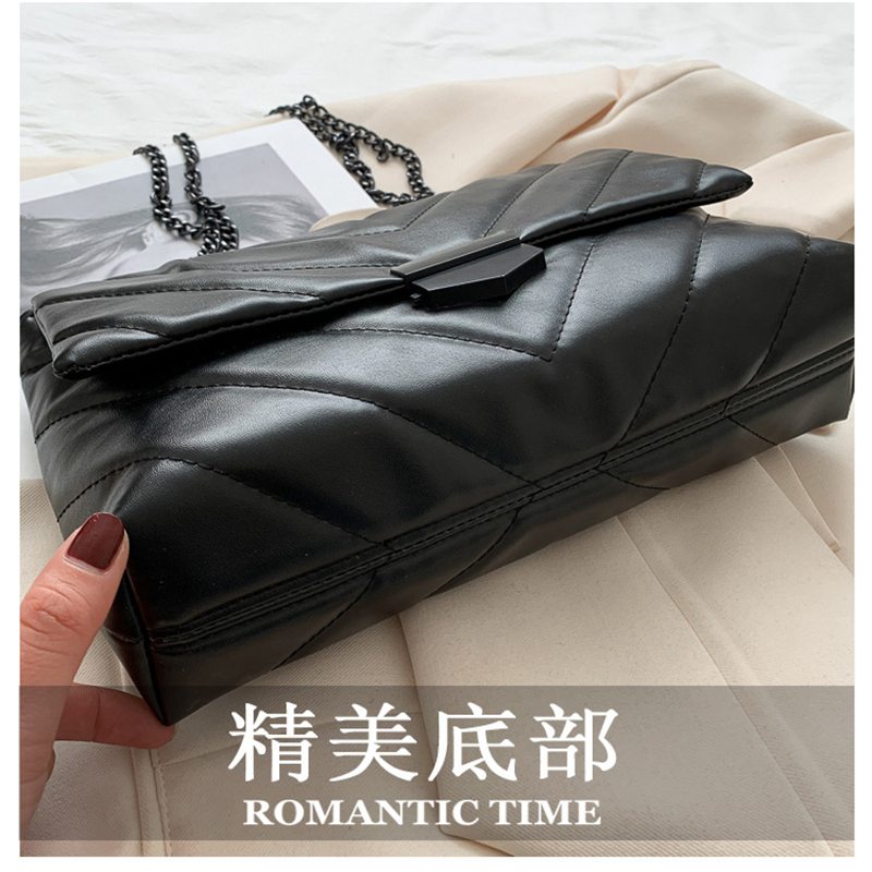 New Casual Chain Crossbody Bags For Women Fashion Simple Shoulder Bag Ladies Designer Handbags PU Leather Messenger Bags - 图片 12