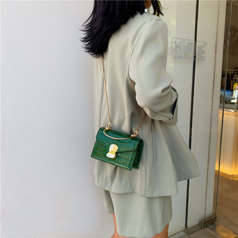 Stone pattern PU Leather Crossbody Bags For Women 2024 Mini Shoulder Messenger Bag With Metal Handle Lady Travel Totes - 图片 21