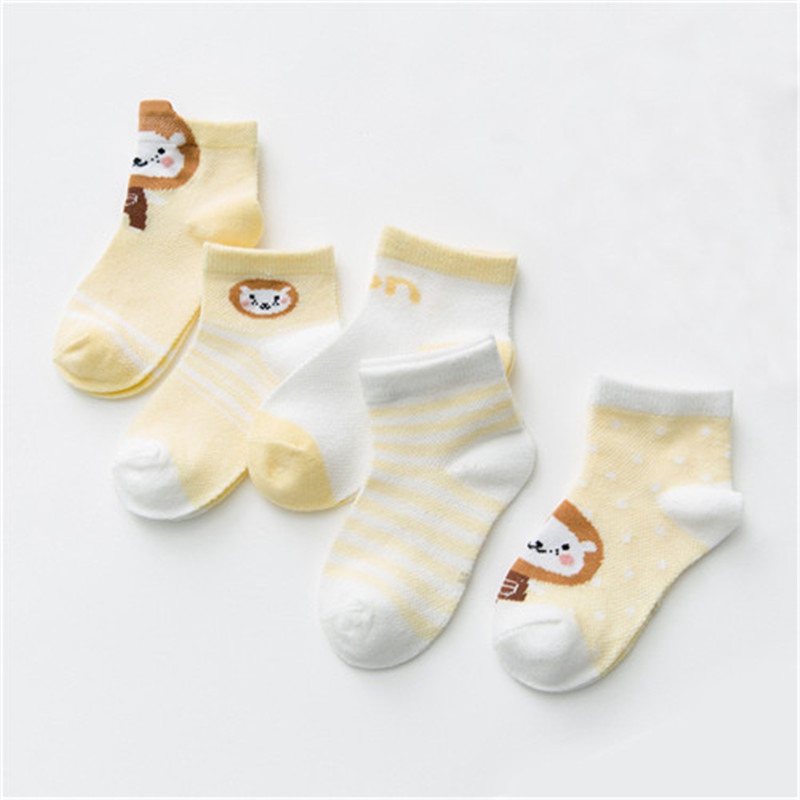 5Pairs/lot 0-2Y Infant Baby Socks Baby Socks for Girls Cotton Mesh Cute Newborn Boy Toddler Socks Baby Clothes Accessories - 图片 7
