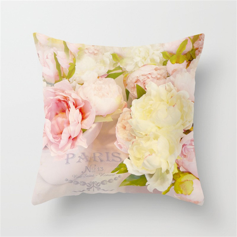 American Rose Pillow Cover Peach Skin Fabric Sofa and Bed Cushions Pillowcase Amazon Home Pillow Cover - Image 14
