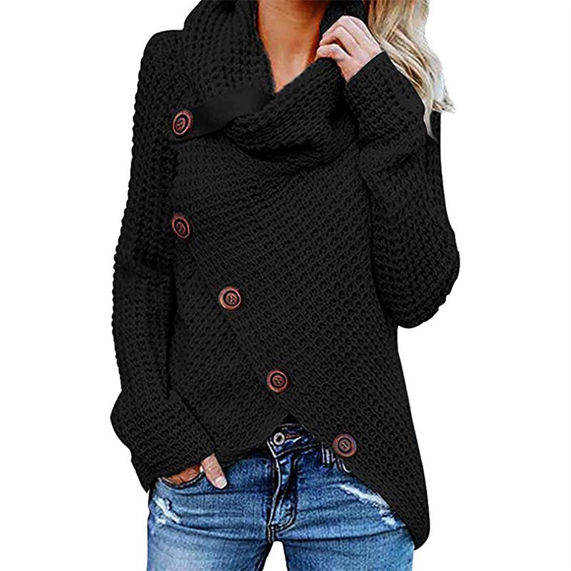 2024 Autumn Winter Sweater Ol Commuter Amazon Amazon Turtleneck Cardigan Solid Color Sweaters Women's Clothing One Piece Dropshipping - 图片 37