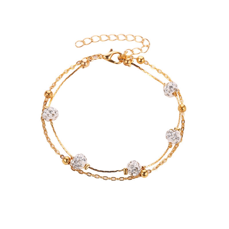 Women Round Ball Anklet Bracelet Gold Crystal Ankle Chain Beach Foot Anklets - Image 6
