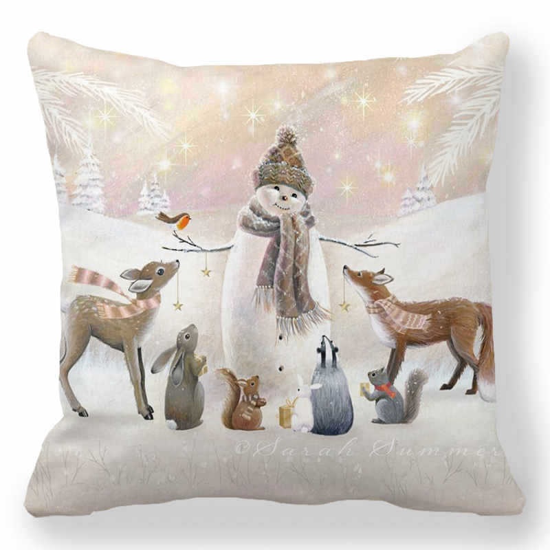 45x45cm Rabbit Elk Christmas Pillowcase Merry Christmas Decor for Home Cristmas Xmas Gift Navidad Noel 2024 Happy New Year 2025 - Image 25
