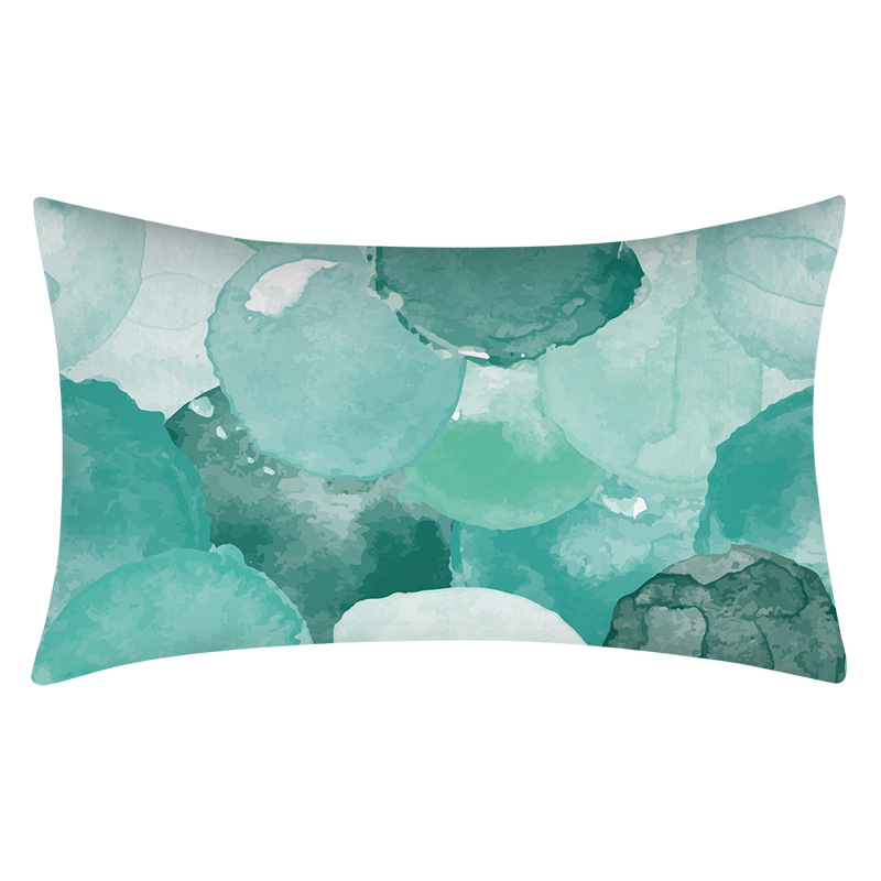 Cross-Border Popular Selling Pillow Cover Teal Blue Duck Blue Green Home Decoration Cushion Lumbar Cushion Cover - Image 16