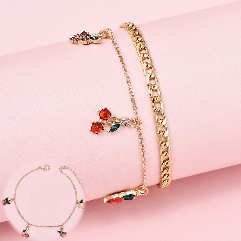 Anklets Foot Sandals Bracelet Personality cherry fruit element anklet - Image 13