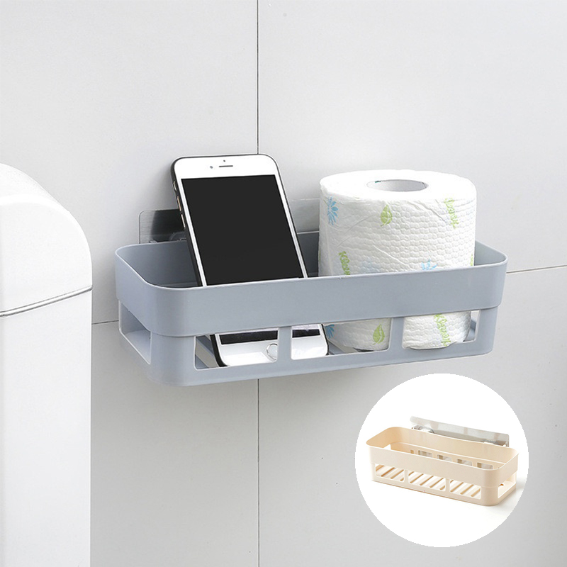 Plastic Bathroom Shelf Shower Rack Storage Organiser Tray Holder Accessories. - Image 12
