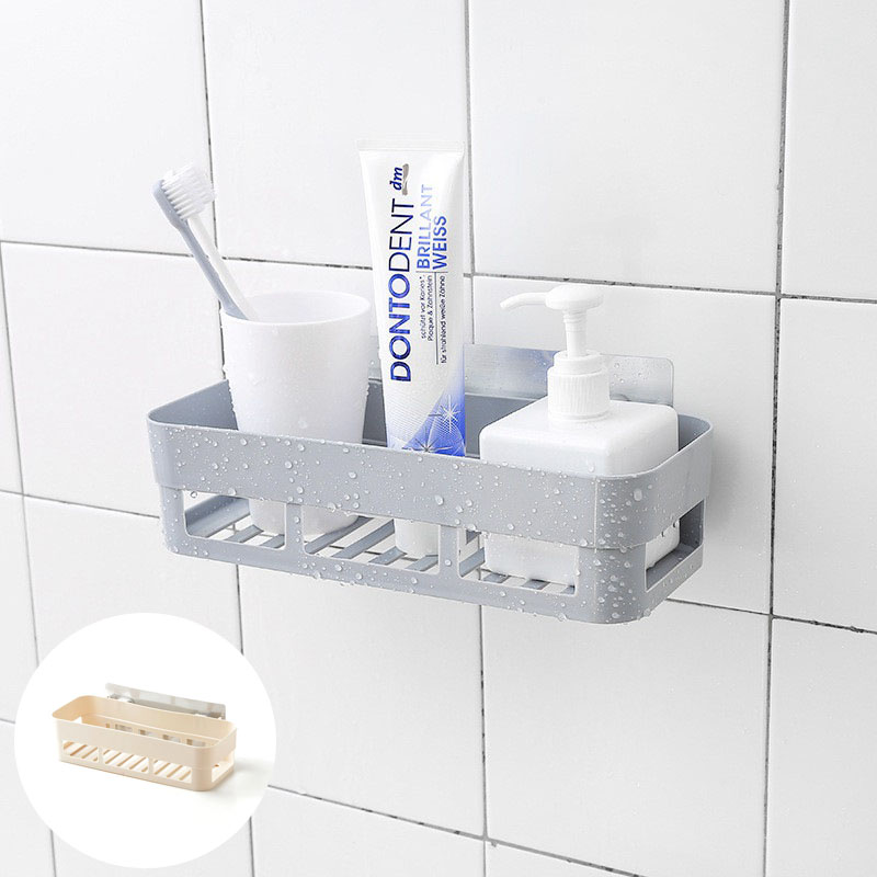 Plastic Bathroom Shelf Shower Rack Storage Organiser Tray Holder Accessories. - Image 15