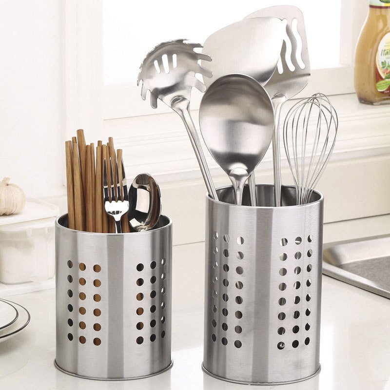 Stainless Steel Cutlery Stand Kitchen Sink Tidy Drainer Utensil Holder