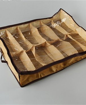 12 Pair Under Bed Shoes Organizer Storage Holder Shoes Storage Box Tidy Bag Rack Pockets Socks Storage Box Clothing Organizer