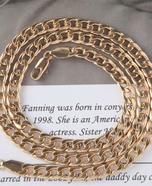Hip Hop Necklace Street Dance Necklace 18K Vacuum Electroplated KC Nightclub for Men and Women